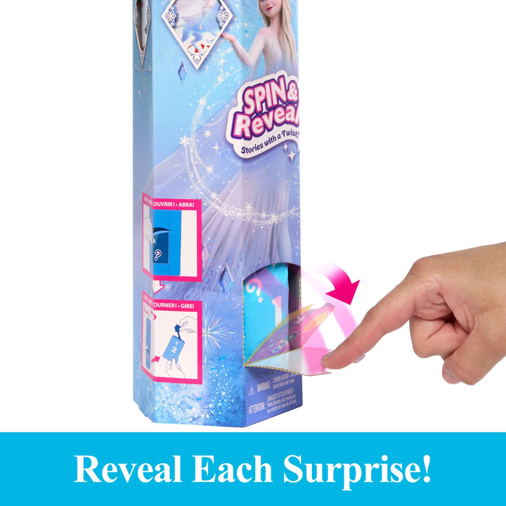 Mattel Disney Frozen Elsa Doll Set, Spin and Reveal, 11 Count