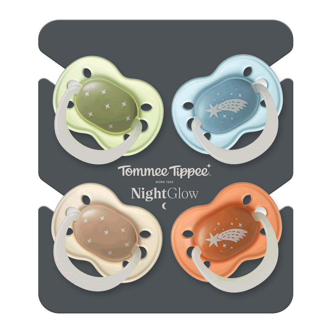 Tommee Tippee NightGlow Dummies, 0-6 Months, Pack of 4