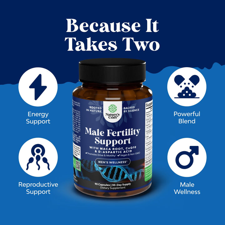 Natures Craft Pre Conception Male Fertility Supplement, 1 Month
