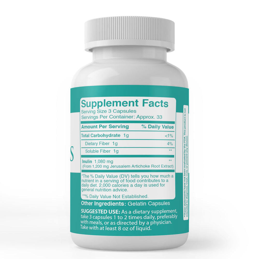 Pure Organic Ingredients Inulin Capsules, 100 Count