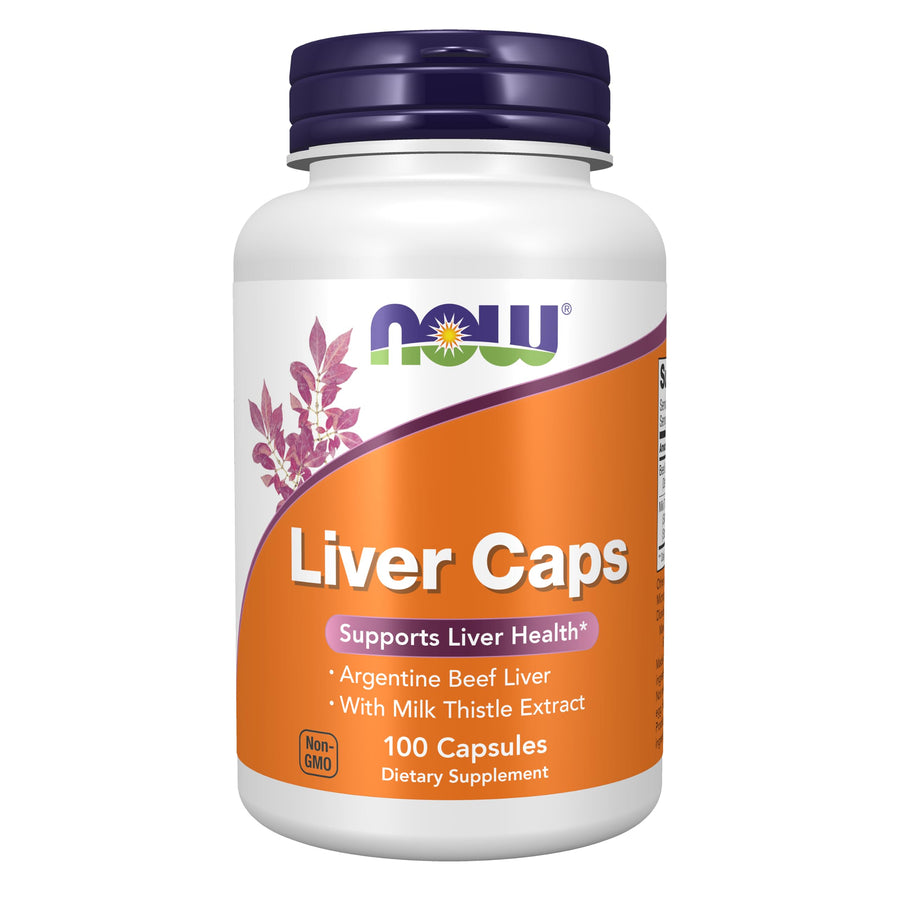 NOW Liver Caps with Milk Thistle and Eleuthero, 100 Count