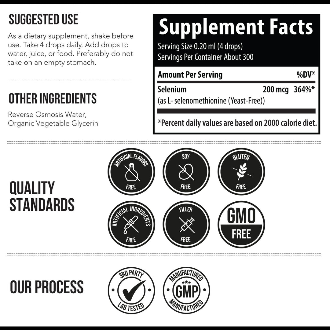 Triquetra Health Selenium Liquid Concentrate, 200 mcg, 2 oz