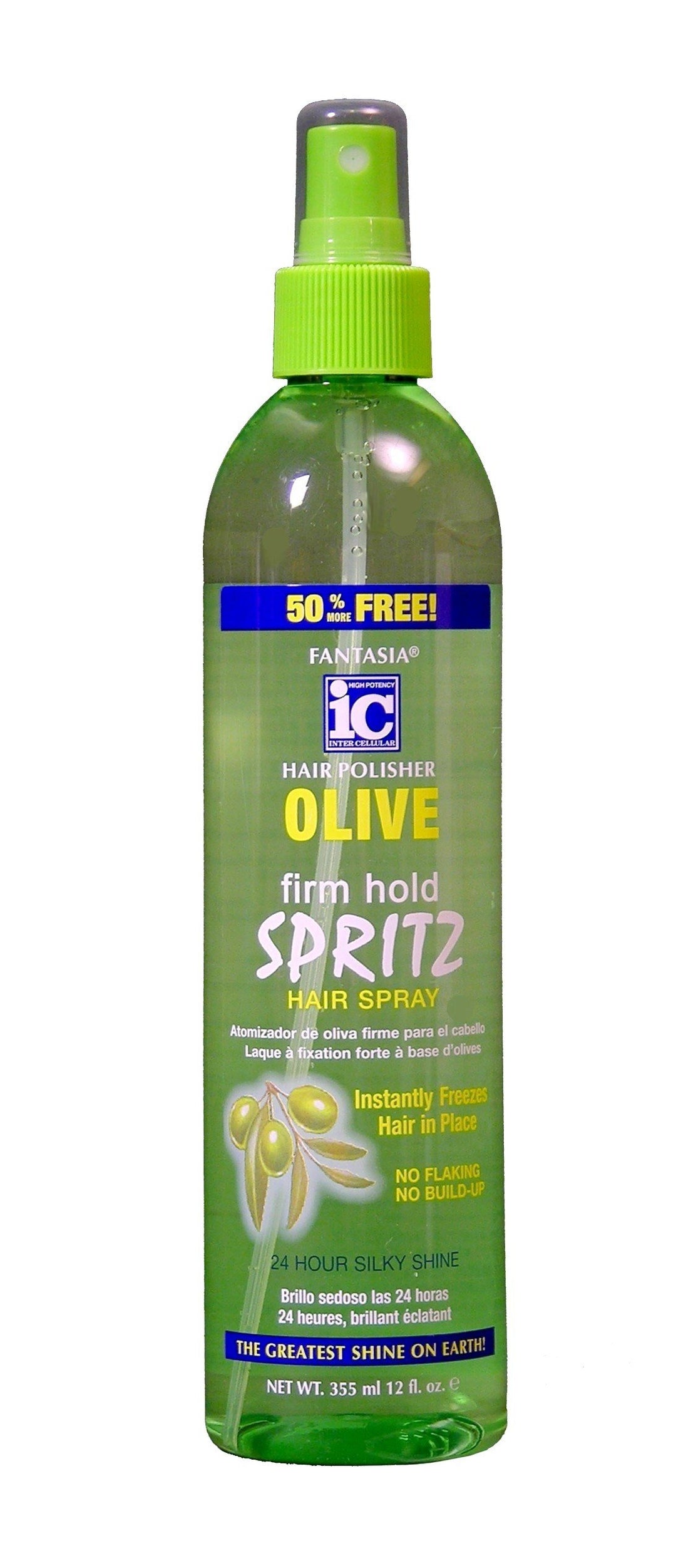 Fantasia Hair Polisher Olive Firm Hold Spritz, 355 ml