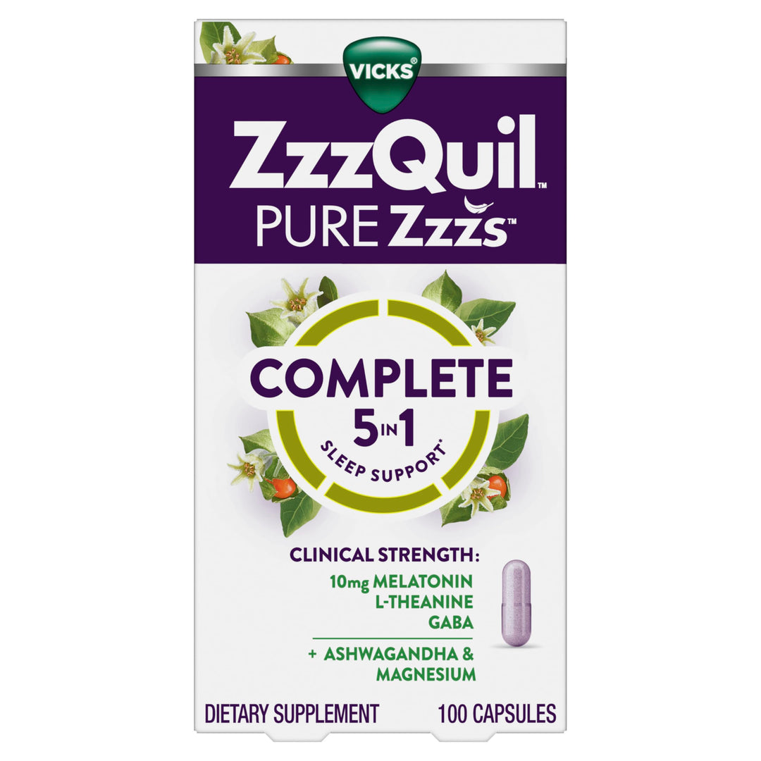 ZzzQuil Pure Zzzs Complete Sleep Melatonin 10 mg, 100 Count