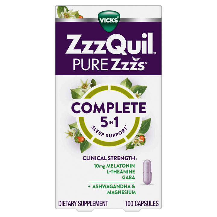 ZzzQuil Pure Zzzs Complete Sleep Melatonin 10 mg, 100 Count