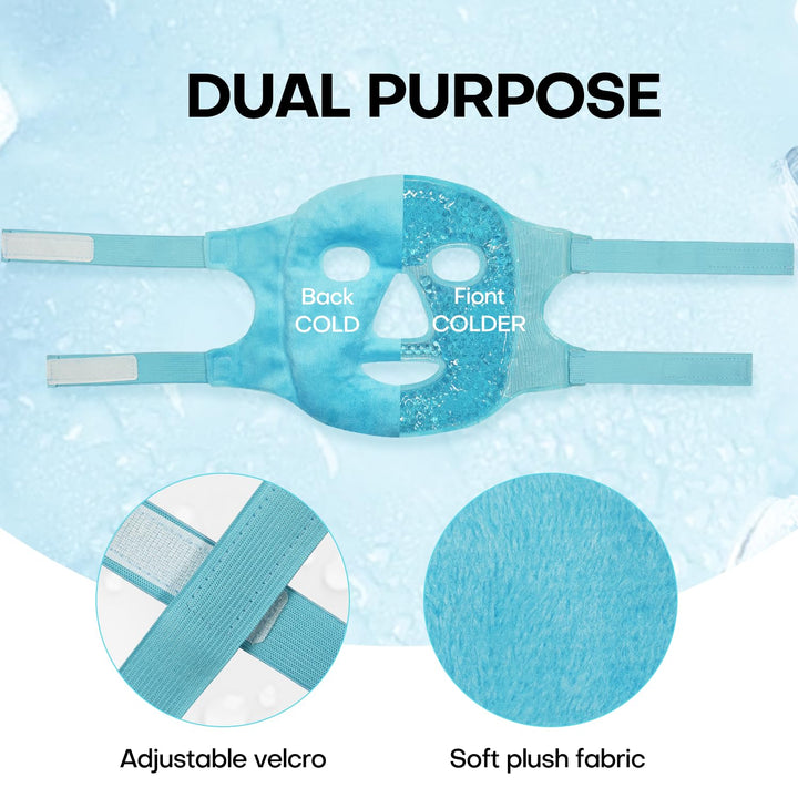 ZNÖCUETÖD Cold Face Eye Mask, Blue