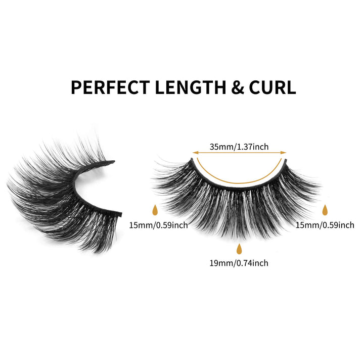 DYSILK Lashes False Eyelashes, 007, 18mm, 5 Count