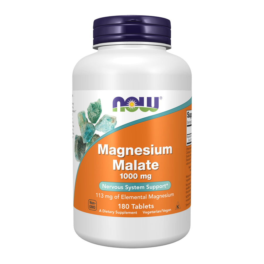 NOW Magnesium Malate 1000 mg, 180 Count