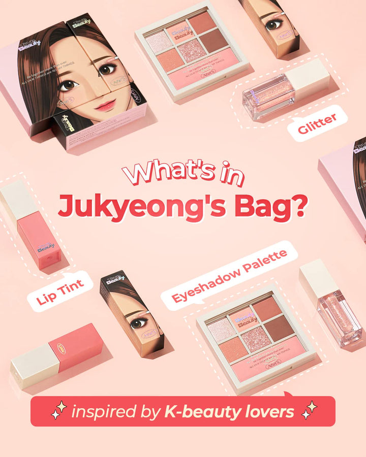 AMTS Webtoon True Beauty, Liquid Pink Gold Chunky Glitter Eyeshadow