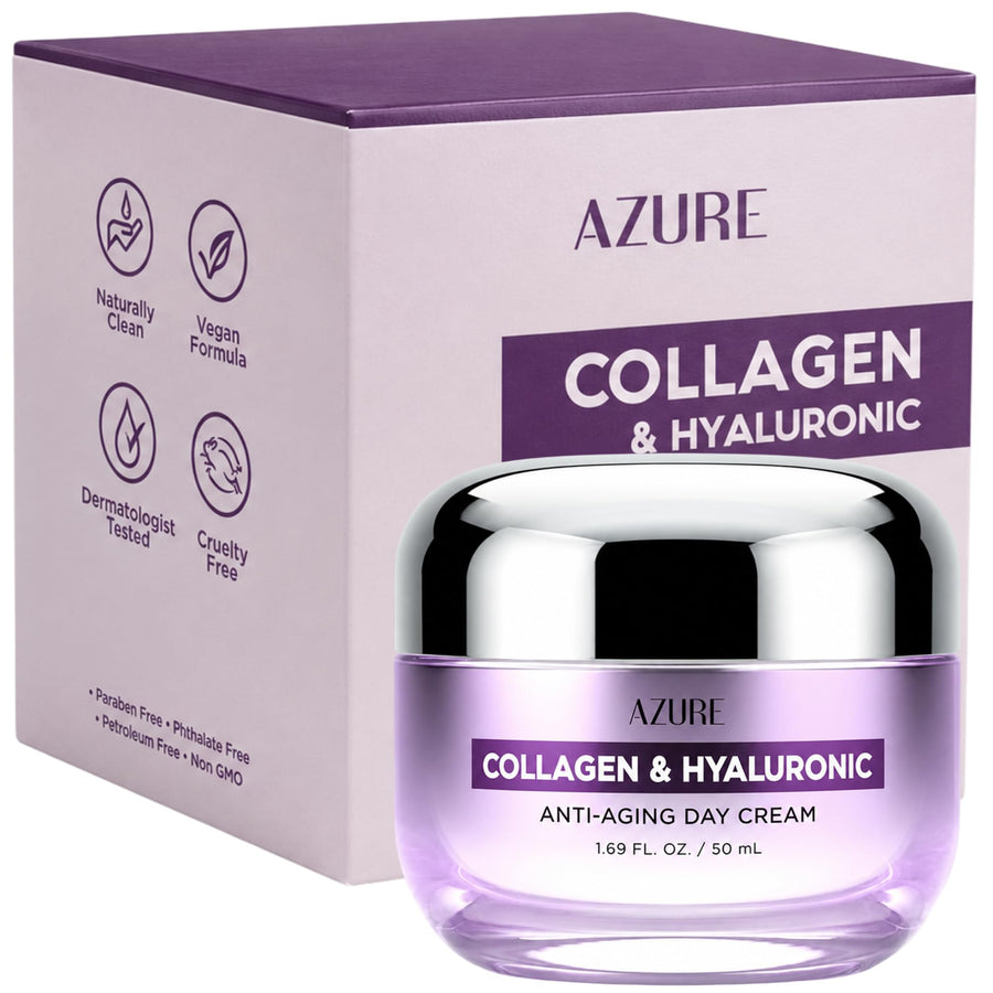 Azure Cosmetics Collagen & Hyaluronic Acid Face Moisturizer, 1.69 oz