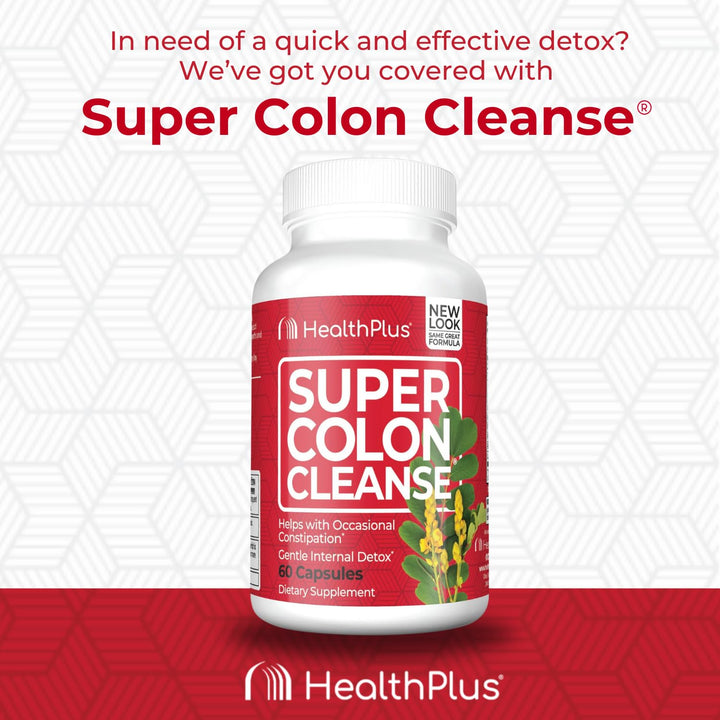 Health Plus Super Colon Cleanse Capsules, 500 mg, 60 Count