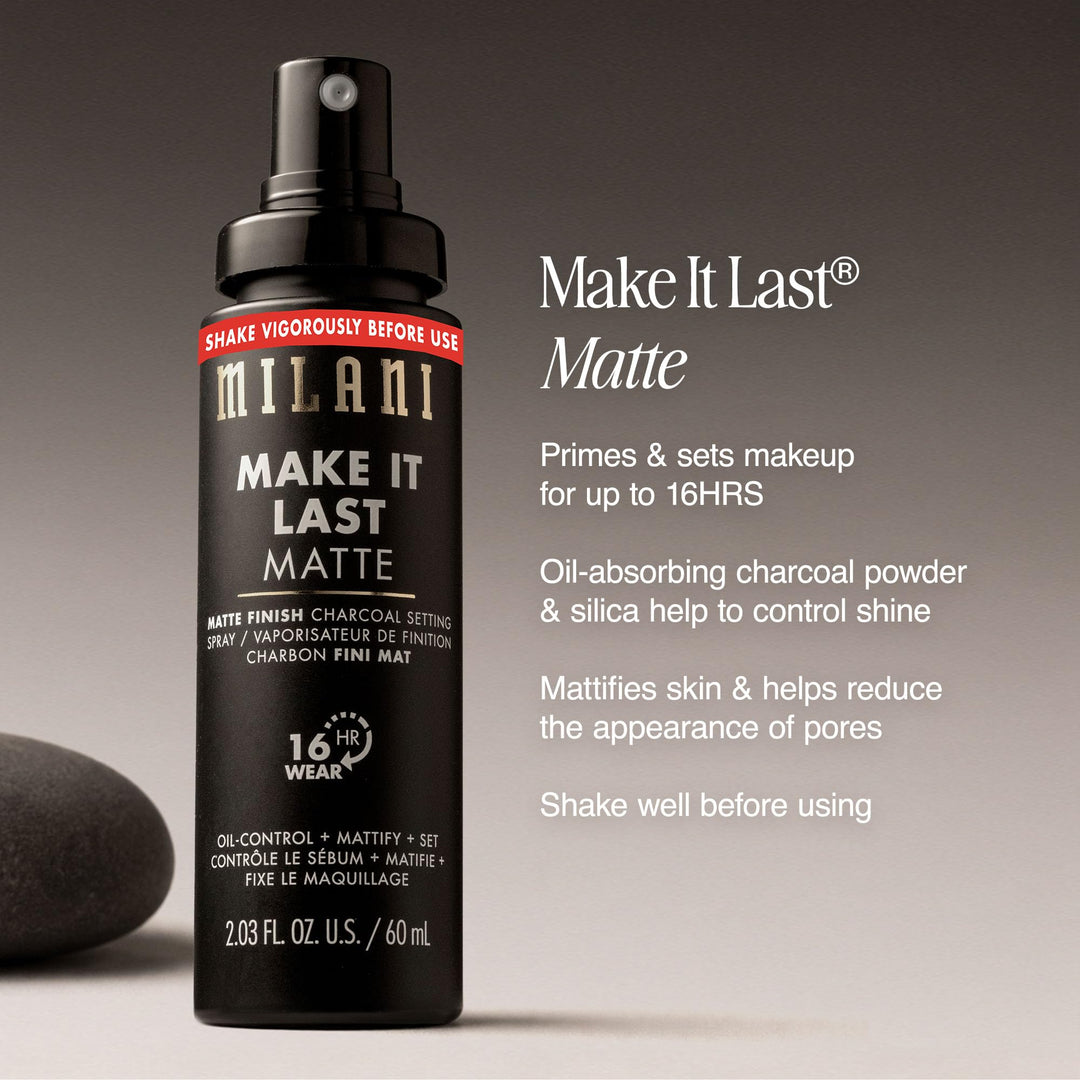 Milani Make It Last Setting Spray, Charcoal, 05 Matte Finish