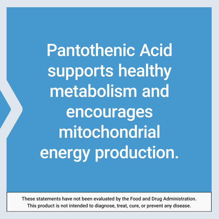 Life Extension Pantothenic Acid 500 mg, 100 Count