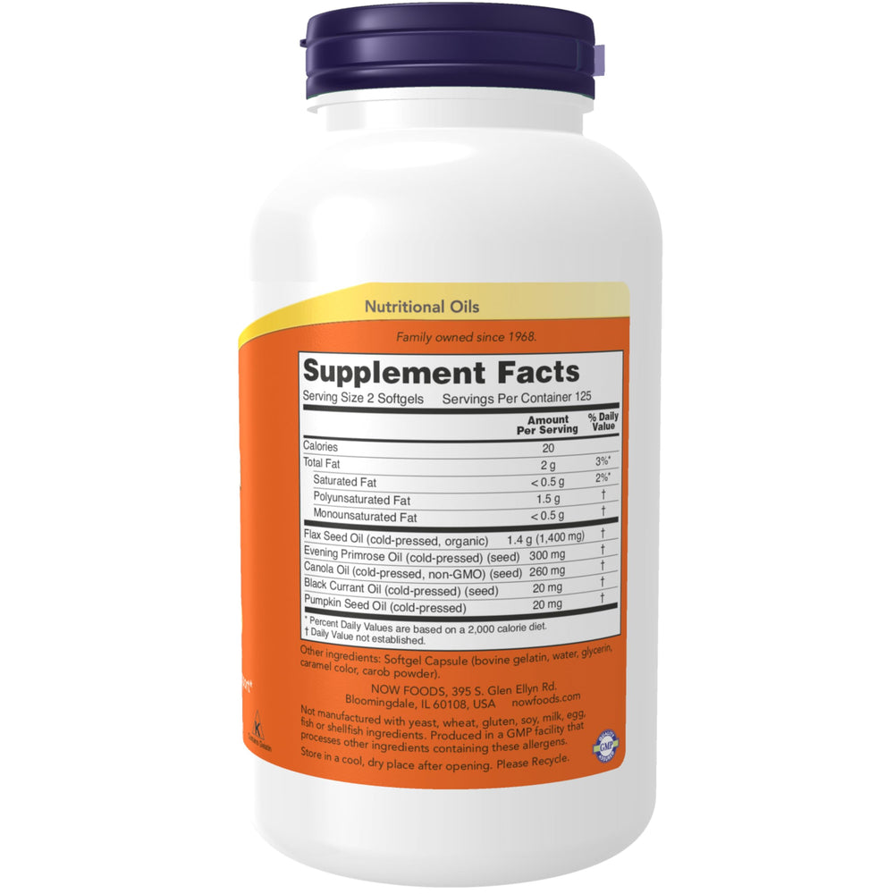 NOW Omega 3-6-9, 1000 mg, 250 Count
