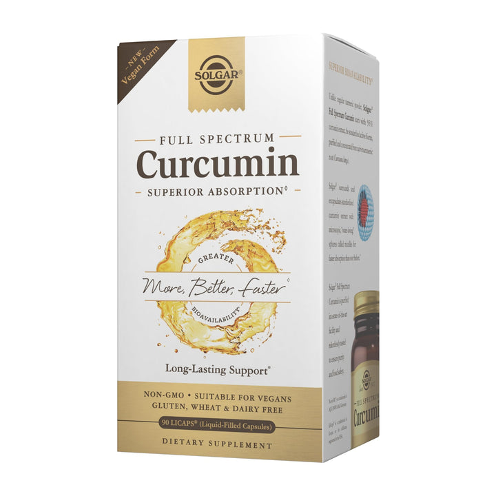 Solgar Full Spectrum Curcumin Liquid Extract Softgels, 90 Count