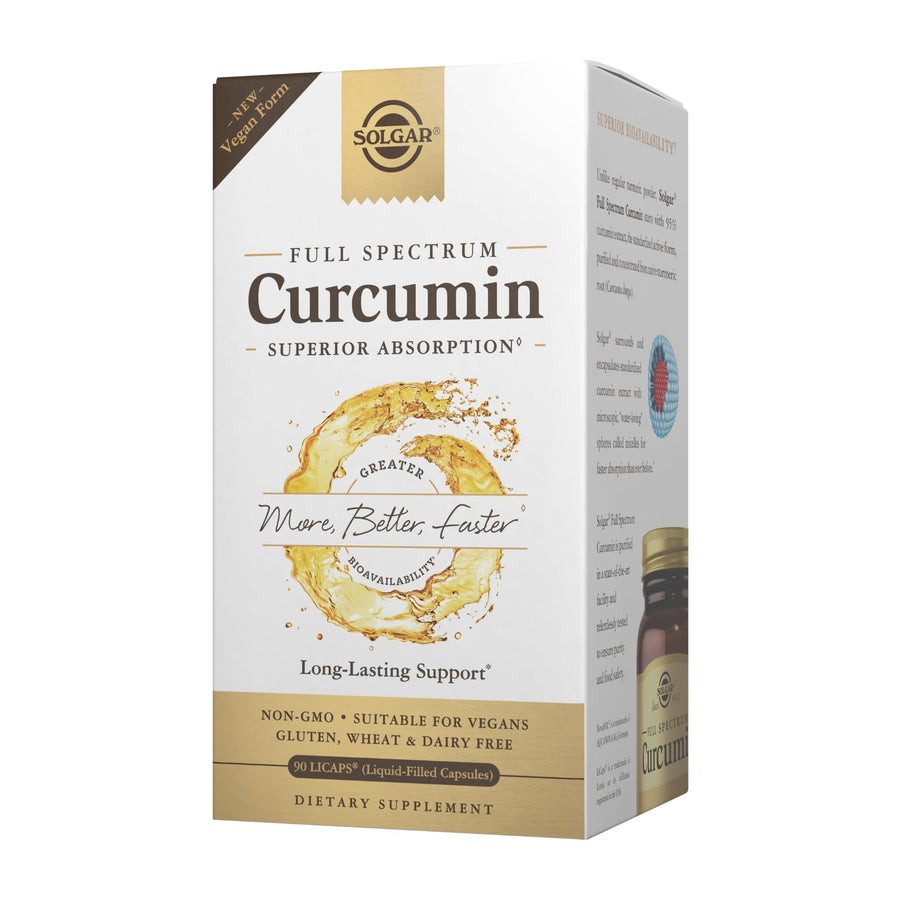 Solgar Full Spectrum Curcumin Liquid Extract Softgels, 90 Count