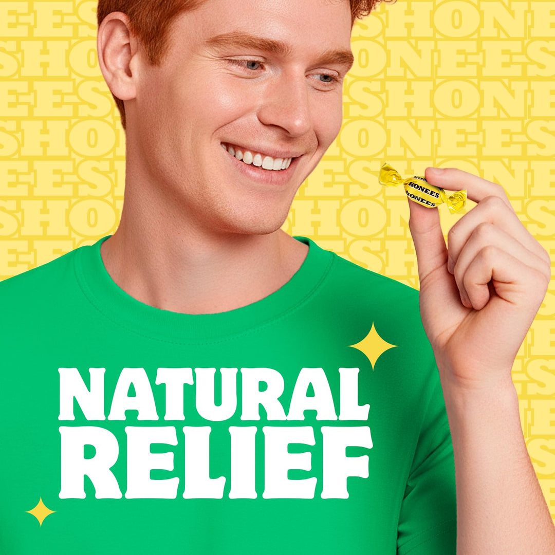 Honees Honey Lemon Cough Drops, Lemon, 60 Count, Pack of 3