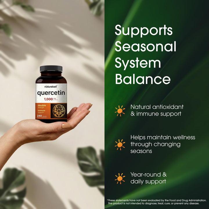 NatureBell Quercetin Capsules, 1,000 mg, 240 Count