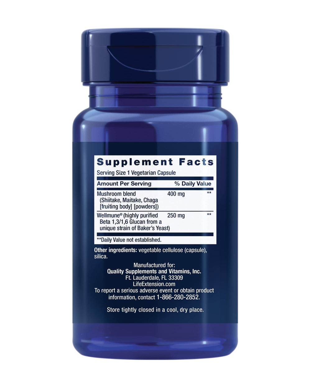 Life Extension Mushroom Immune With Beta Glucans