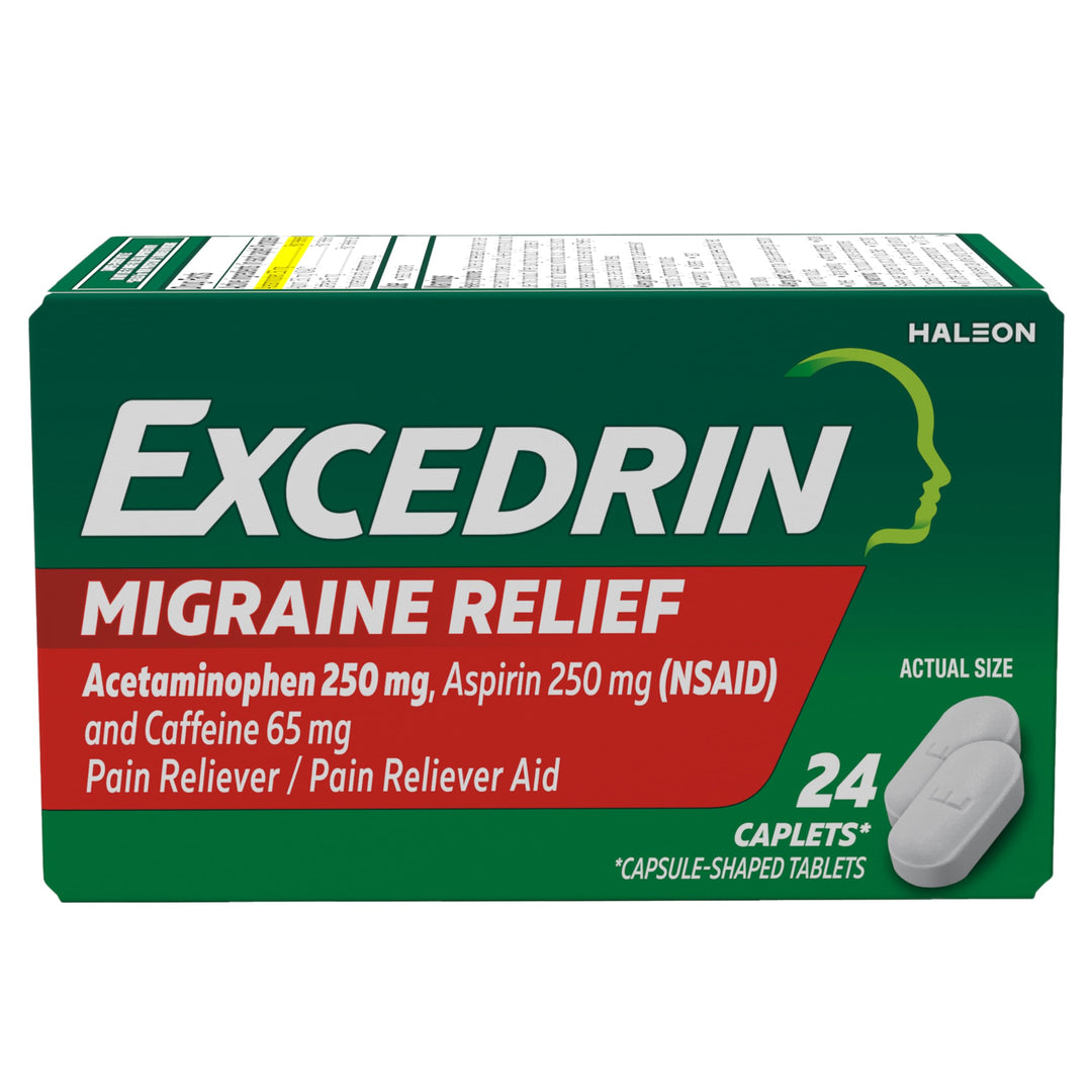 Excedrin Migraine Relief Caplets, 24 Count