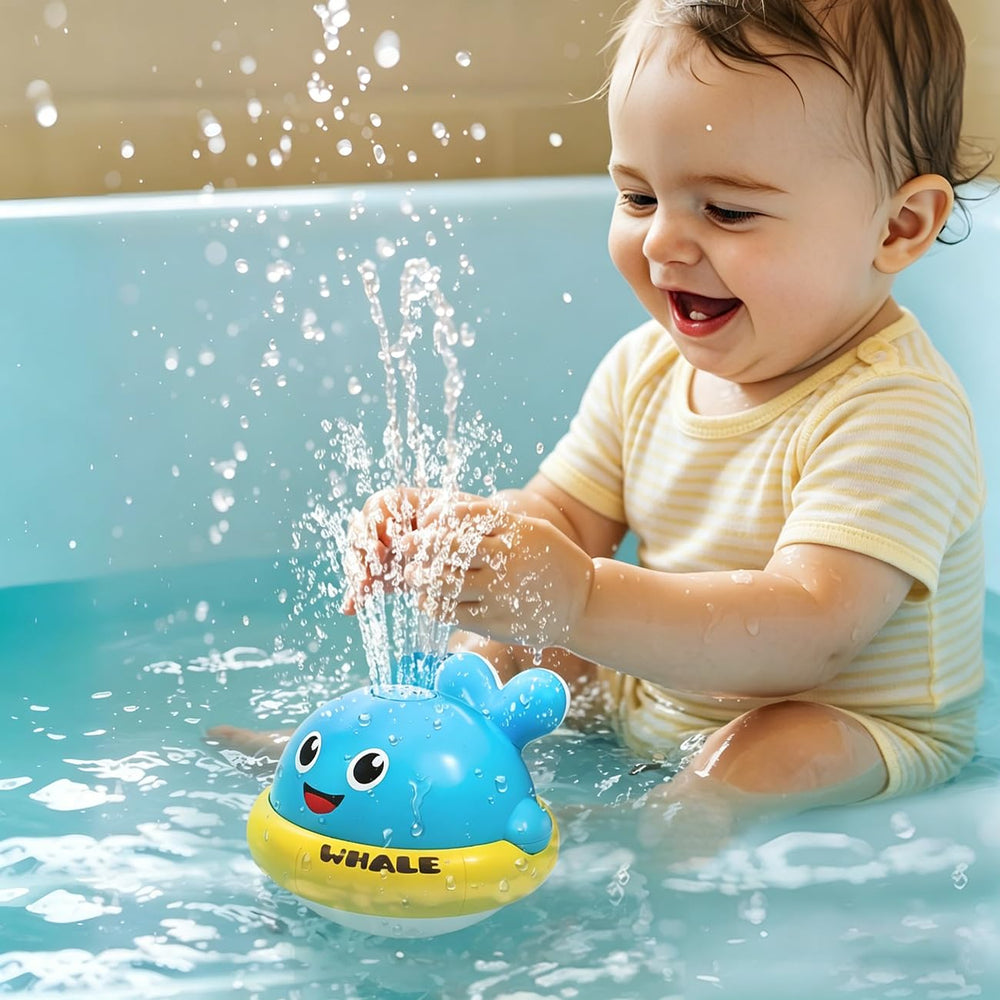 SEPHIX Whale Bath Toys, Light Up Fountain, 1 Count