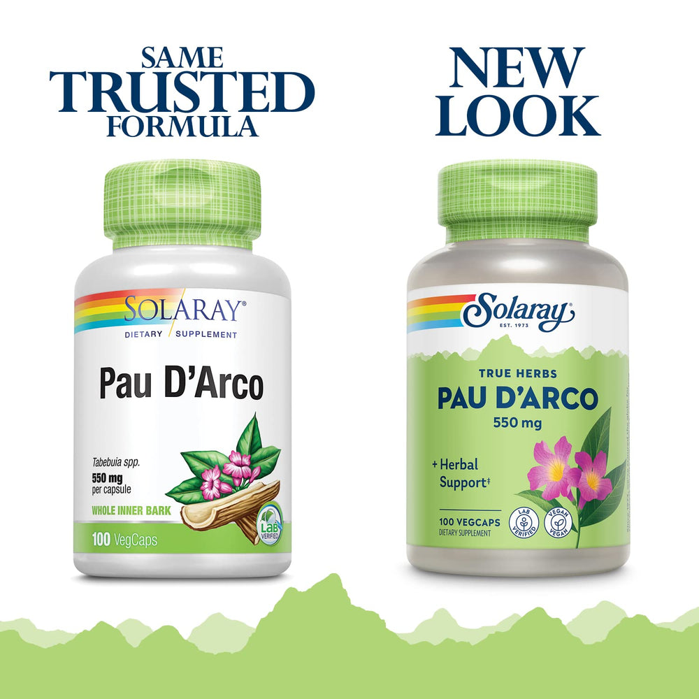 SOLARAY Pau D'Arco, 550 mg, 100 Count