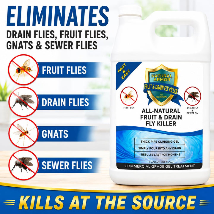 Natural Armor Fruit Fly And Drain Fly Killer Drain Gel, 1 gal