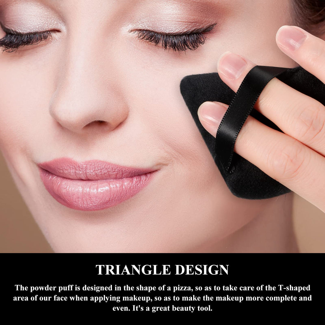 Maitys Triangle Powder Puff, Black, Pink, 12 Count