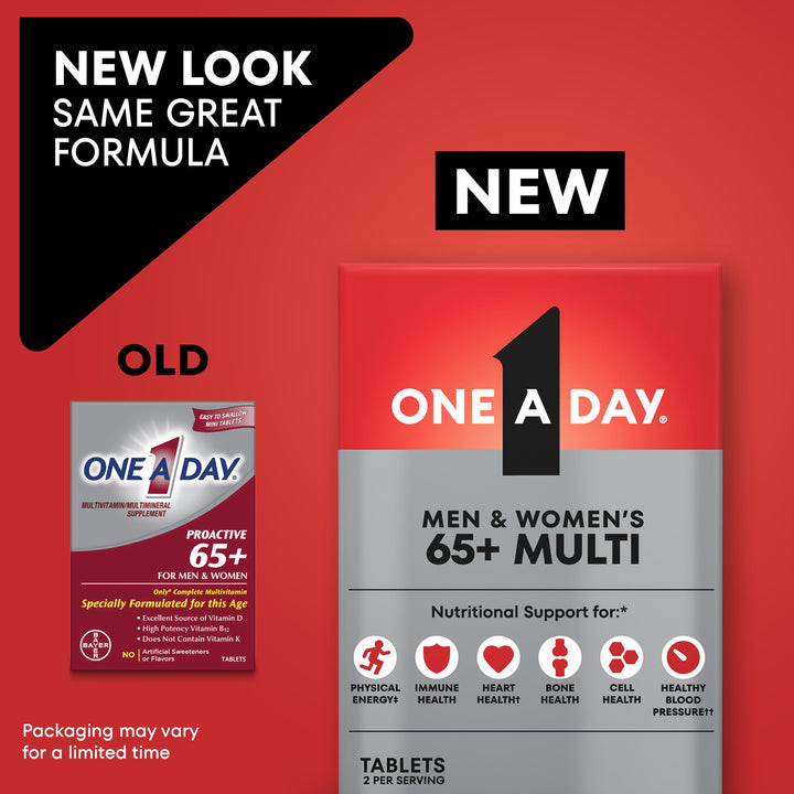 One A Day Proactive 65+ Multivitamin Supplement, 150 Count