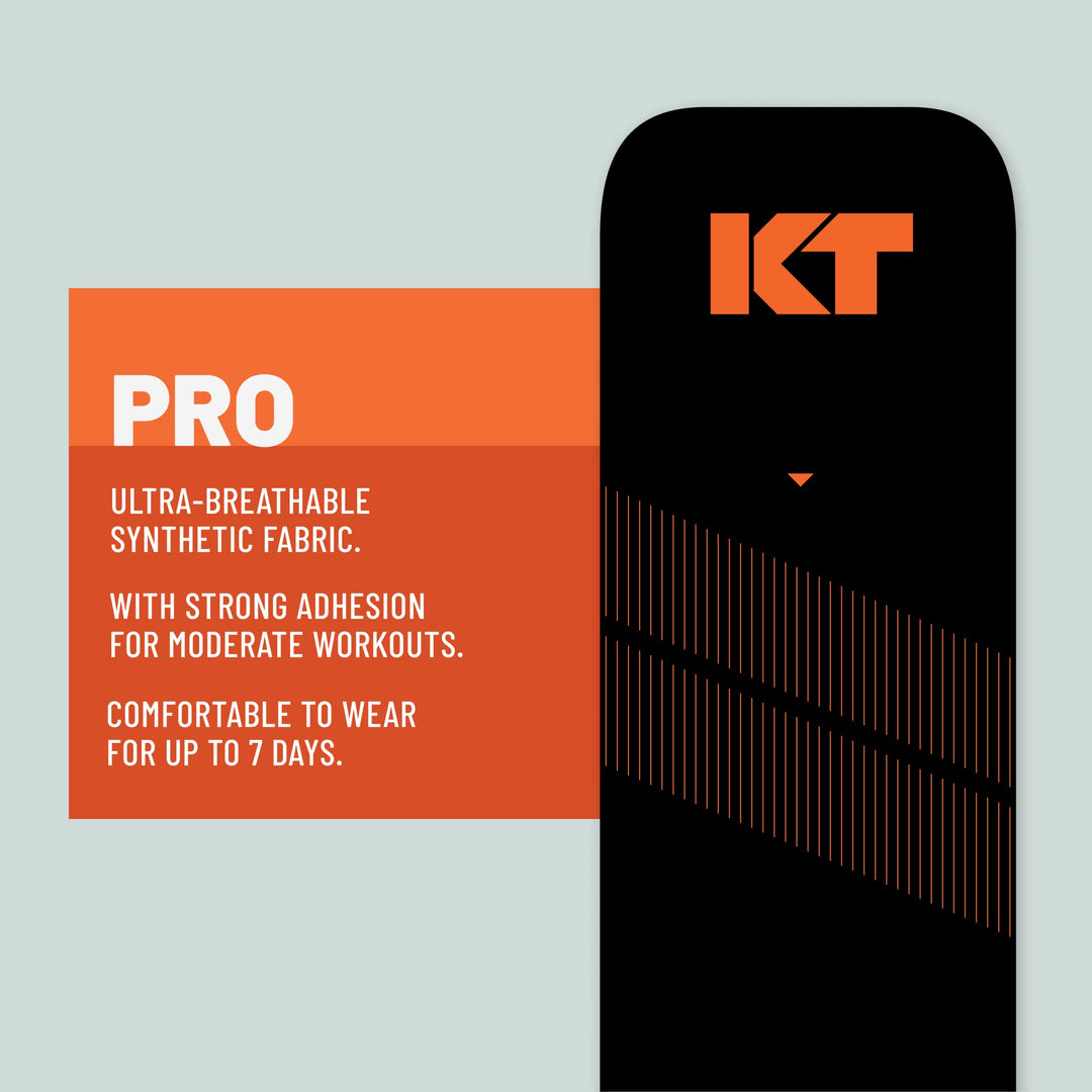 KT Tape Pro Synthetic Kinesiology Tape, Jet Black, 16 ft