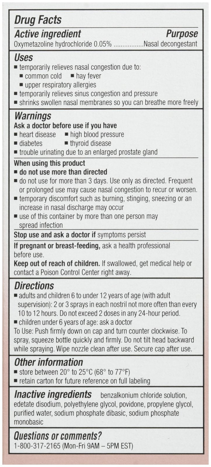 Afrin Original Nasal Spray, 1.01 oz