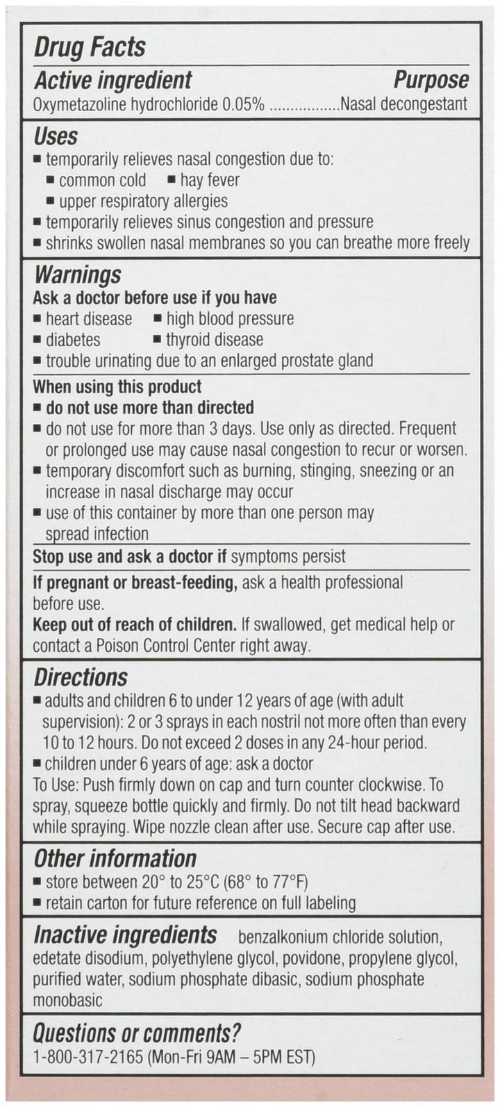 Afrin Original Nasal Spray, 1.01 oz