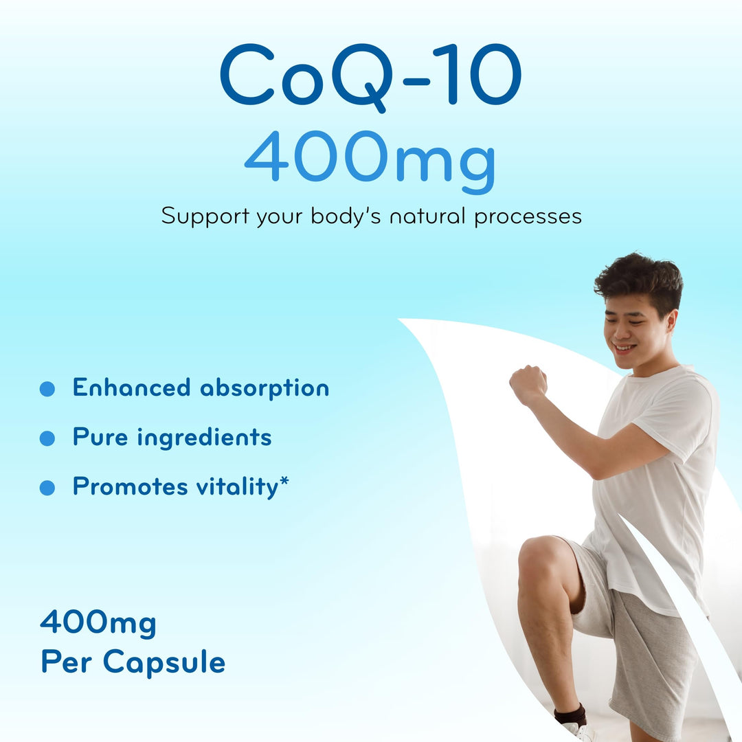 Clear Formulas CoQ10 Ubiquinone Capsules, 400 mg, 100 Count