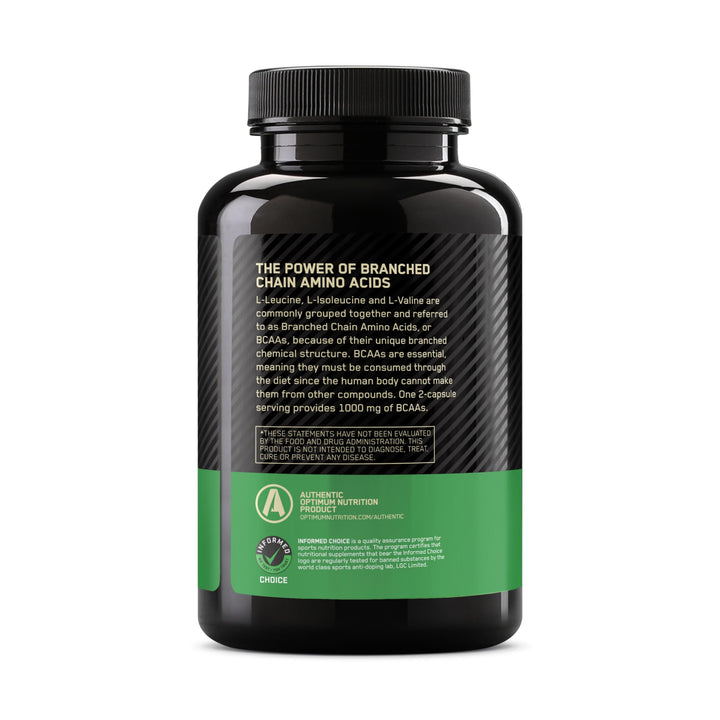 Optimum Nutrition BCAA Capsules, 1000 mg, 200 Count