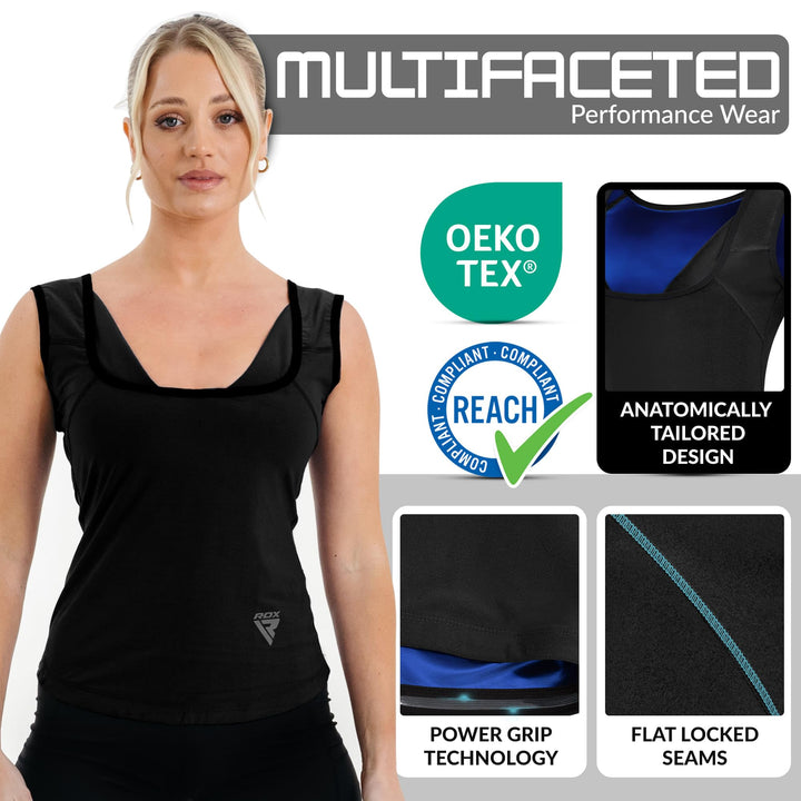 RDX Sauna Vest Waist Trainer, Women, One Size