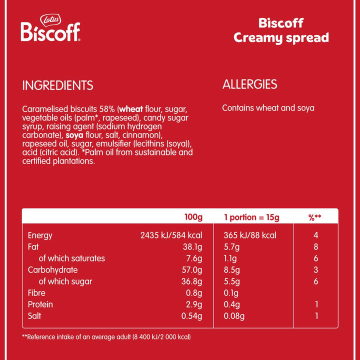 Biscoff Smooth Caramelised Biscuit Spread, 400 g