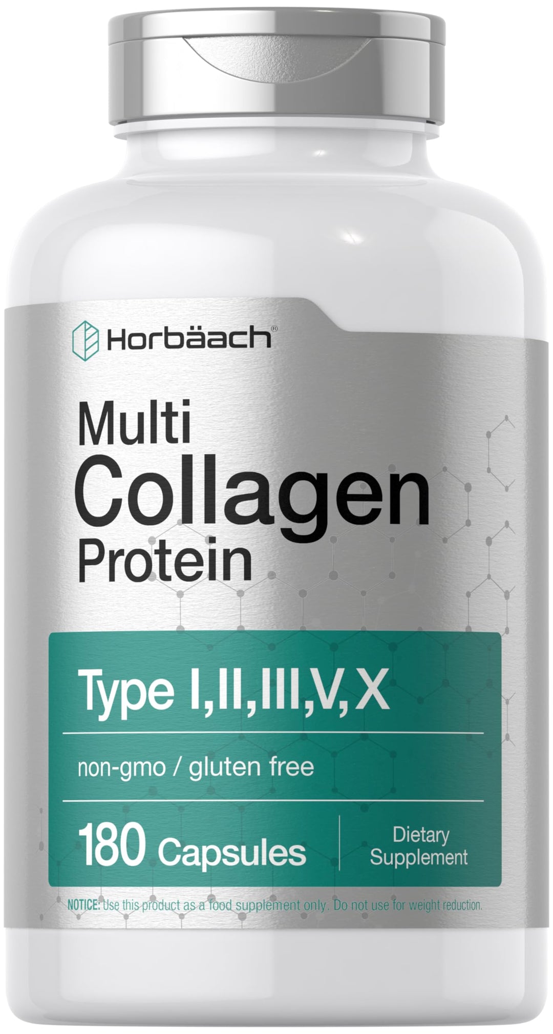 Horbäach Multi Collagen Protein, 2000 mg, 180 Count