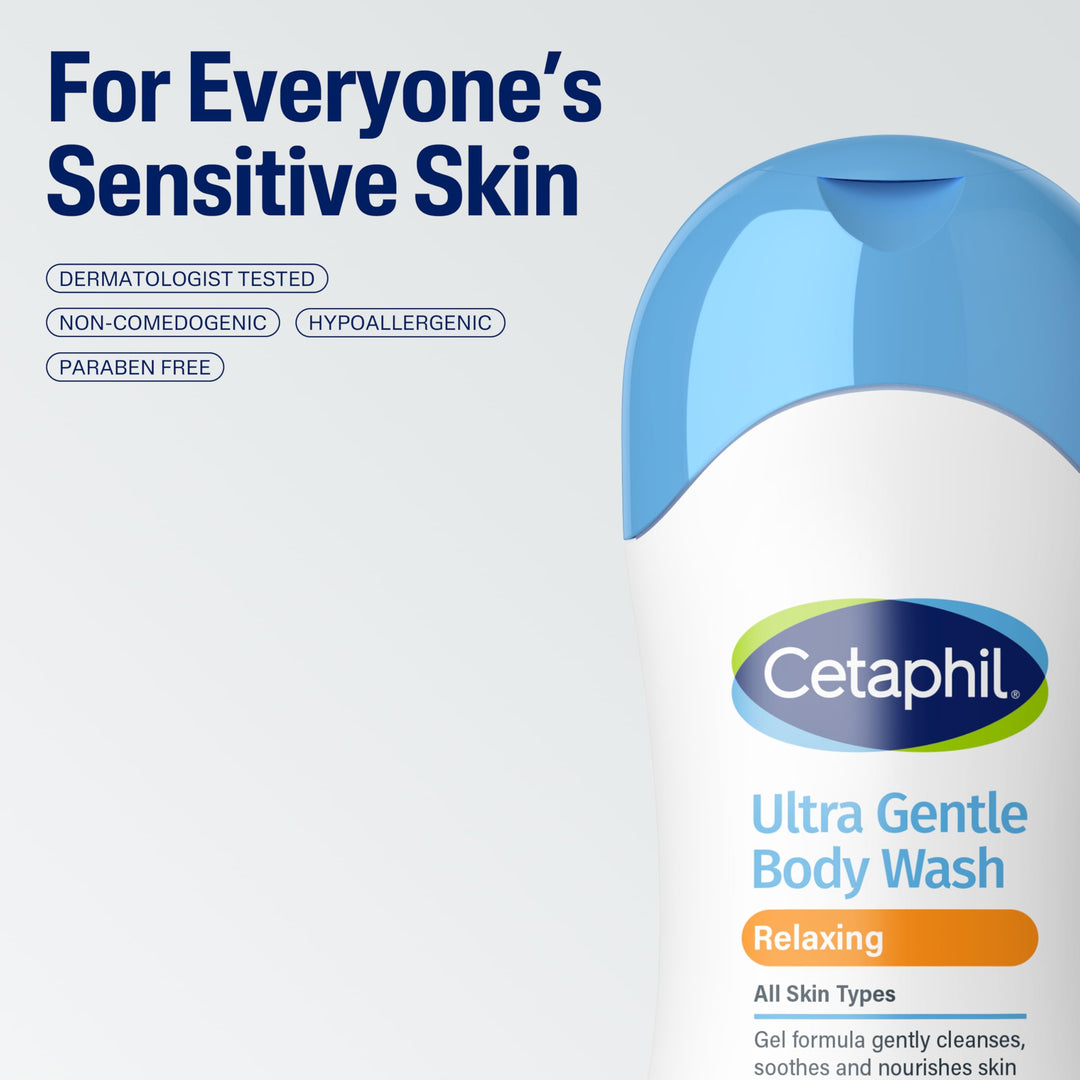 Cetaphil Ultra Gentle Refreshing Body Wash, Fragrance Free, 16.9 fl oz