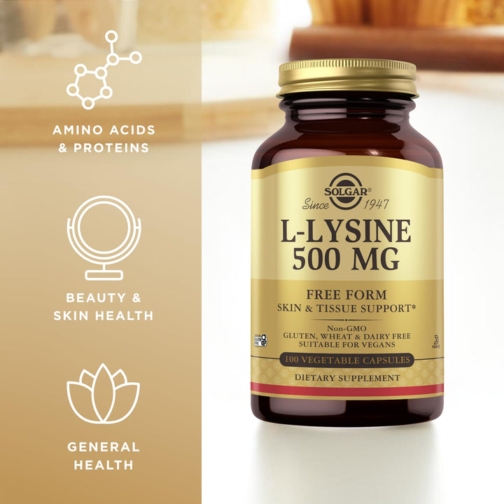 Solgar L-Lysine 500 mg, 100 Count