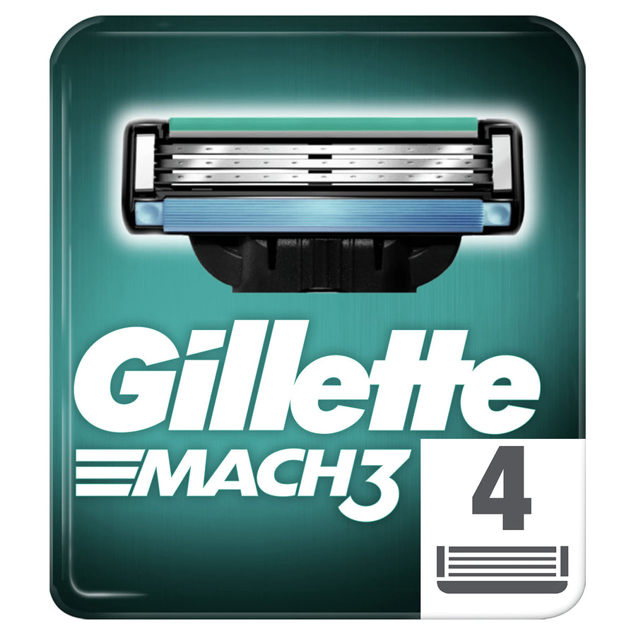 Gillette Mach3 Razor Blades, Pack of 4