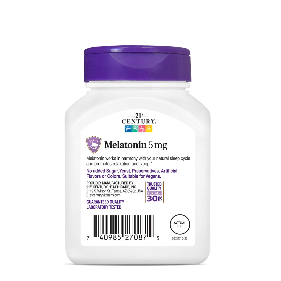 21st Century Melatonin, 5 mg, 120 Count