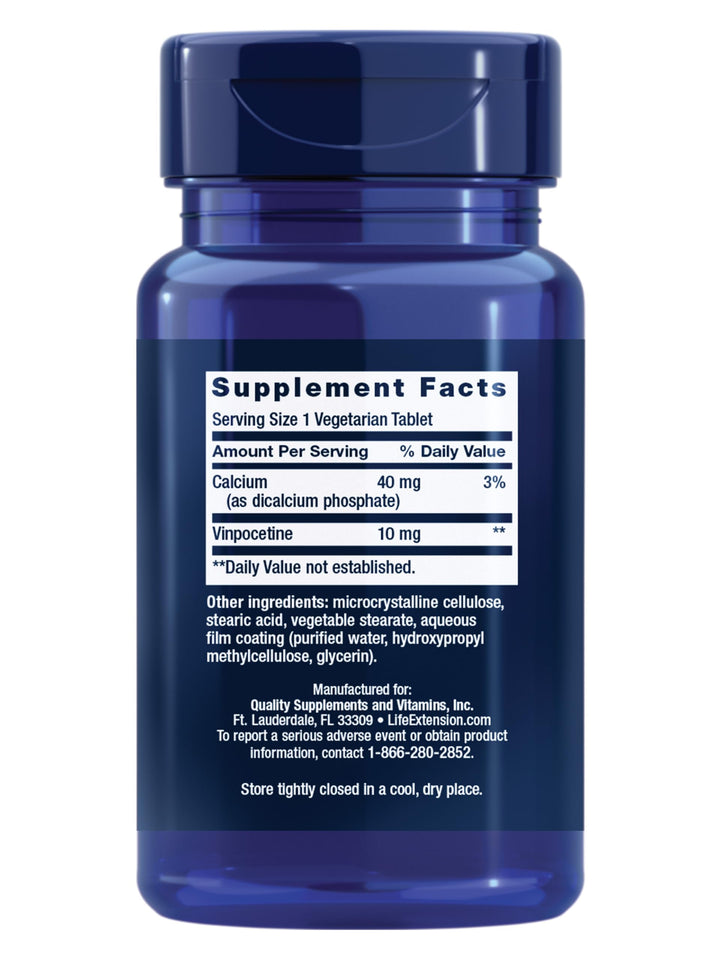 Life Extension Vinpocetine Tablets, 10 mg, 100 Count