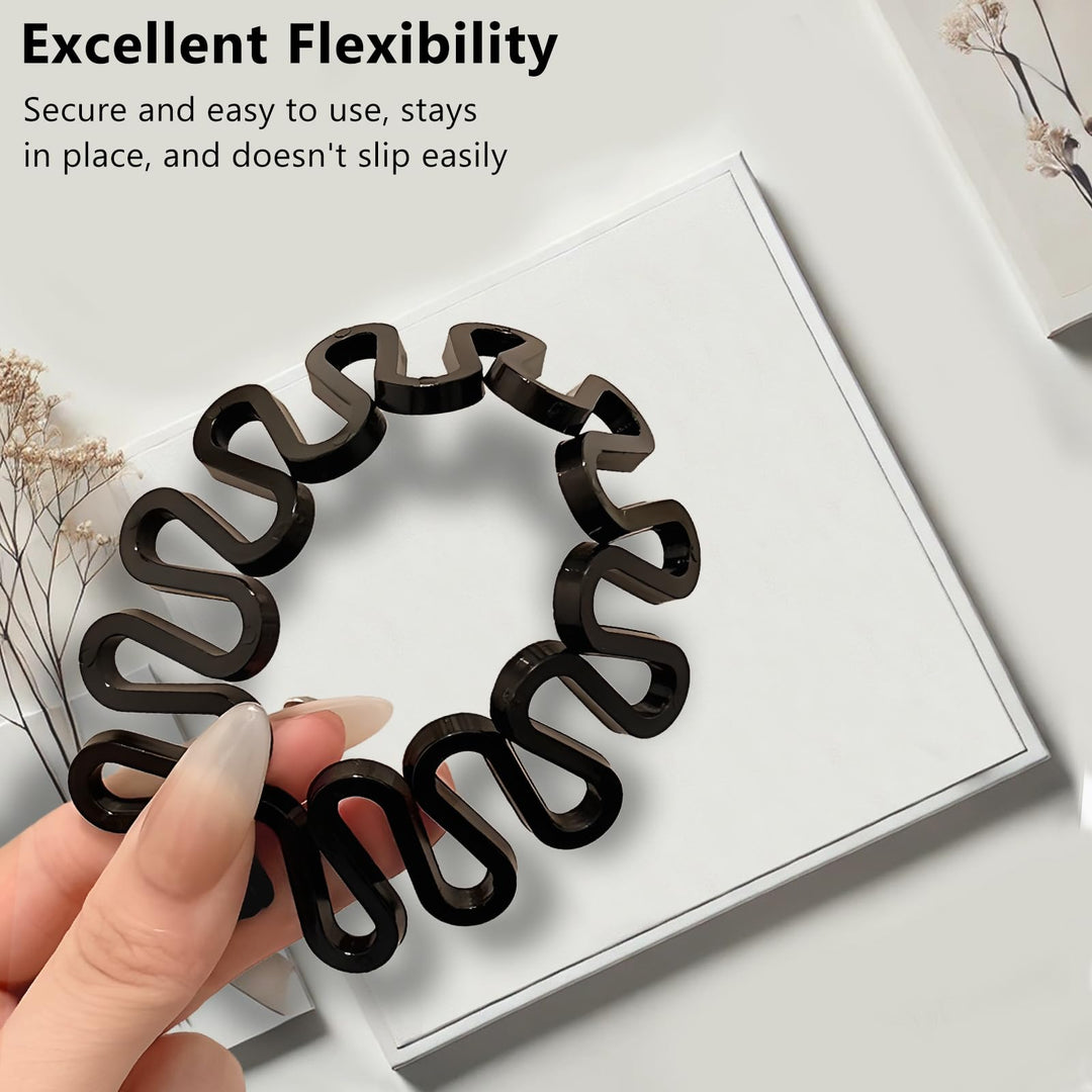 Jaasuee Hair Braiding Tool with Hook and Twist Roller, Black, 5 Count