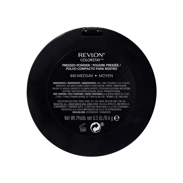 Revlon ColorStay Pressed Powder Face Makeup, 840 Medium, 0.3 oz