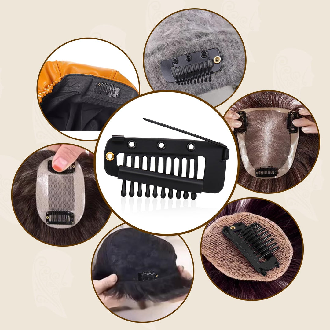 Vodolo Hair Clips, Black, 8 Count