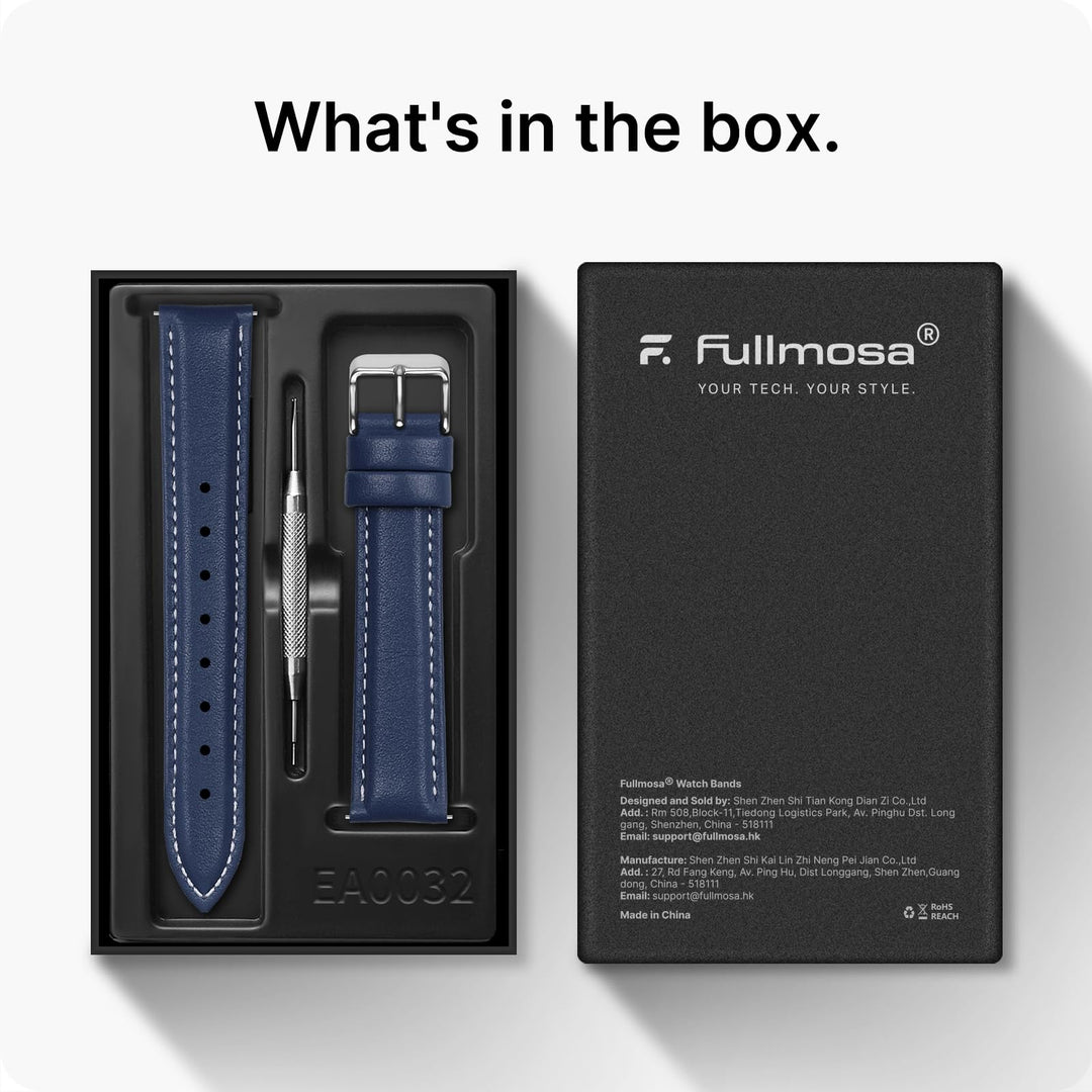 Fullmosa Watch Band, Leather, 14mm