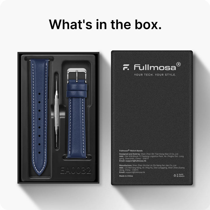 Fullmosa Watch Band, Leather, 14mm