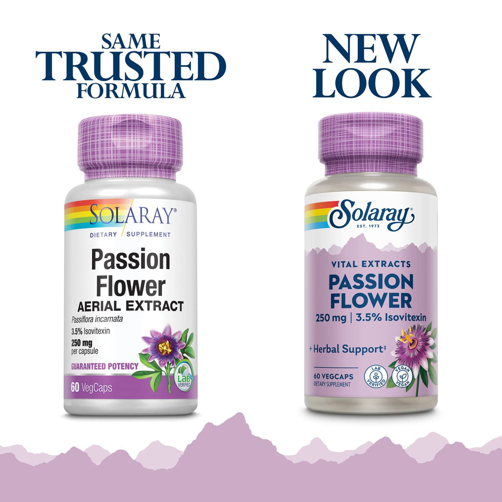 Solaray Passion Flower Extract, 250 mg, 60 Count