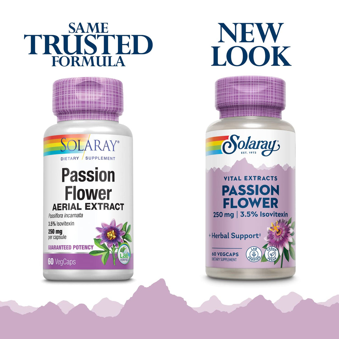 Solaray Passion Flower Extract, 250 mg, 60 Count
