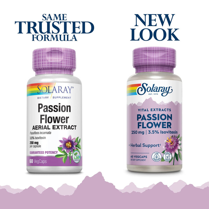 Solaray Passion Flower Extract, 250 mg, 60 Count